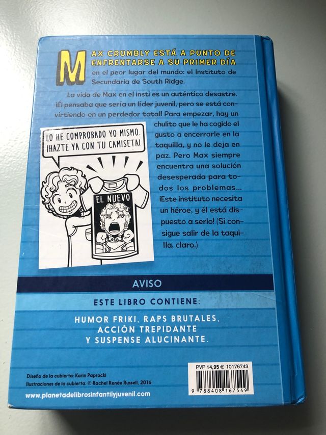libro el desastroso Max Crumbly ( que asco de dia)