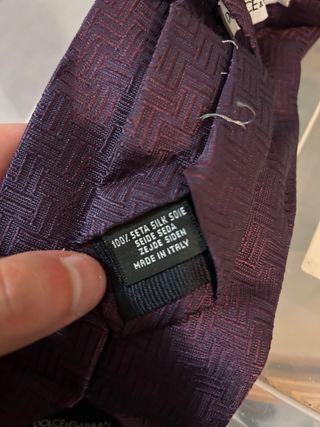 Cravatta viola dolce & gabbana made in italy seta