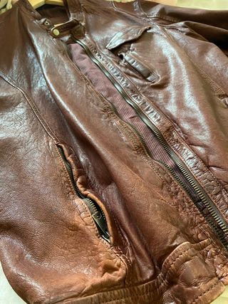 Chaqueta cuero vintage Pedro del Hierro