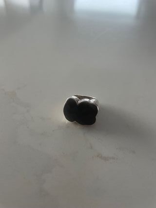 Anillo de plata y ónix facetado mediano TOUS