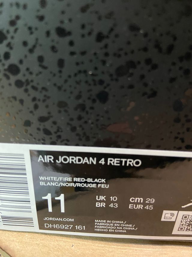 Jordan 4 Retro Originales Talla 11