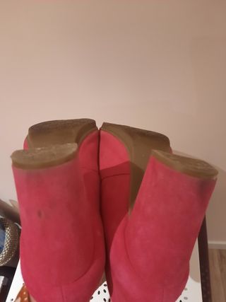 Zapatos tacón 8,5 cm frambuesa. T38
