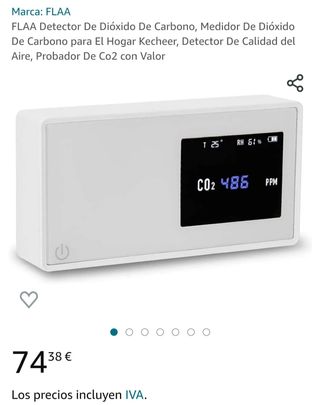 Medidor de CO2, humedad y temperatura