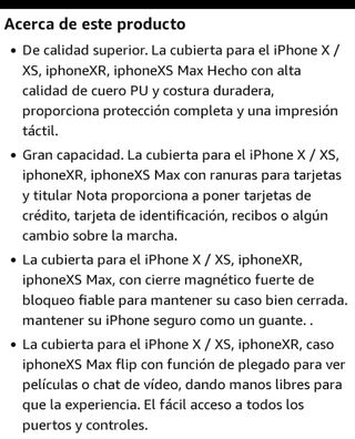 Funda de cuero rosa para iPhone X / XS iPhone XR