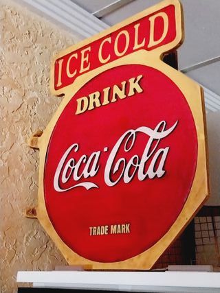 CARTEL ROTULO COCA COLA