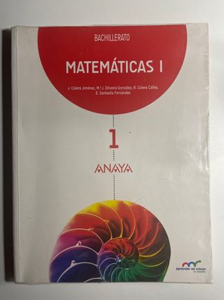 Libro de matemáticas 1 Anaya