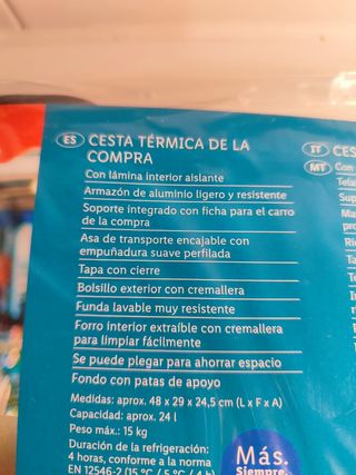 Cesta Nevera Termica