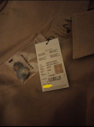 Gabardina de hombre Burberry.
