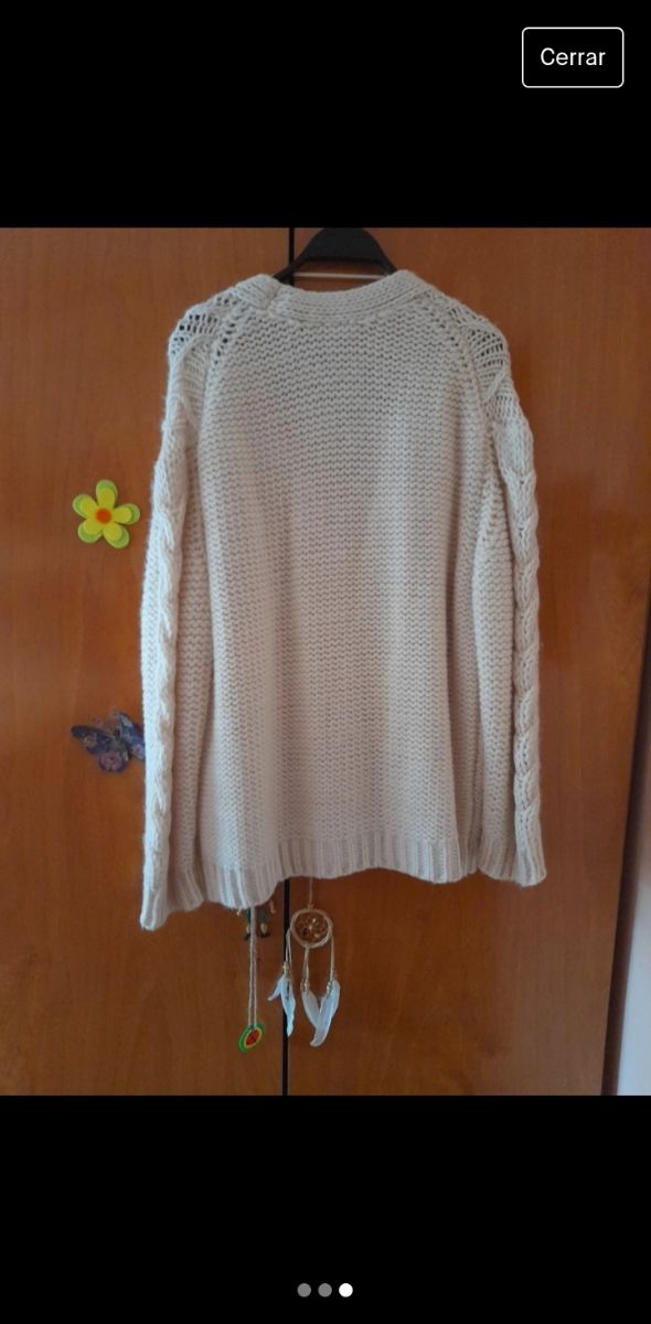 Chaqueta punto gordo mango