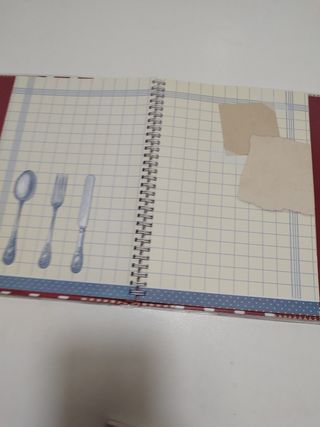 Libro de cocina y agenda de recetas