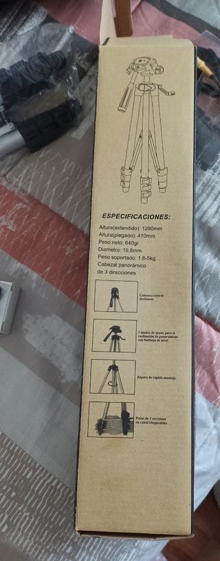 Trípode cámara fotos y kit limpieza lent