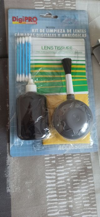 Trípode cámara fotos y kit limpieza lent