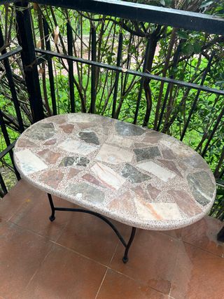 Mesa de mármol para terraza