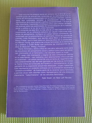 Teoría feminista y teoría crítica.
