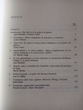 Teoría feminista y teoría crítica.