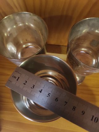 10 c/u Juego de copas antiguas de alpaca (10€ c/u)