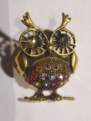 Broche y colgante para collar diseño buho