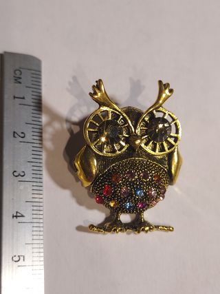 Broche y colgante para collar diseño buho