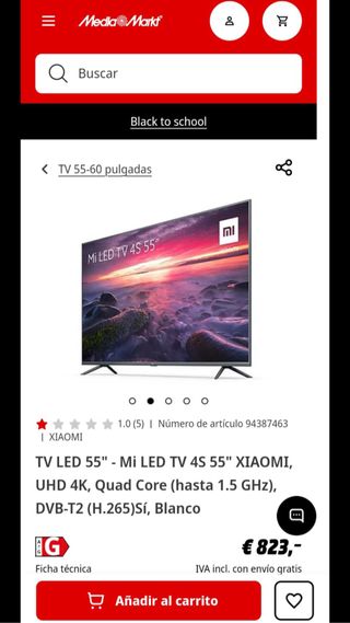 Smart tv Xiaomi 4s (oferta 70 %)