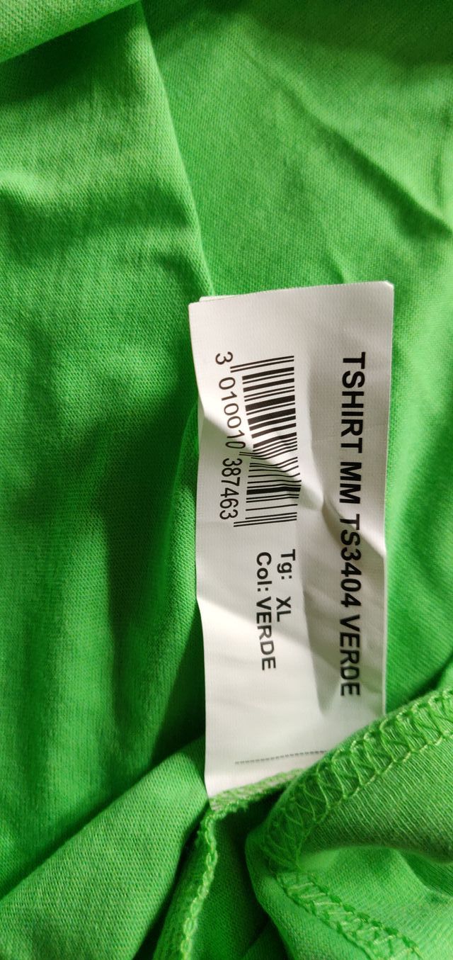 T-shirt Cotton & Silk taglia L VERDE – Nuova