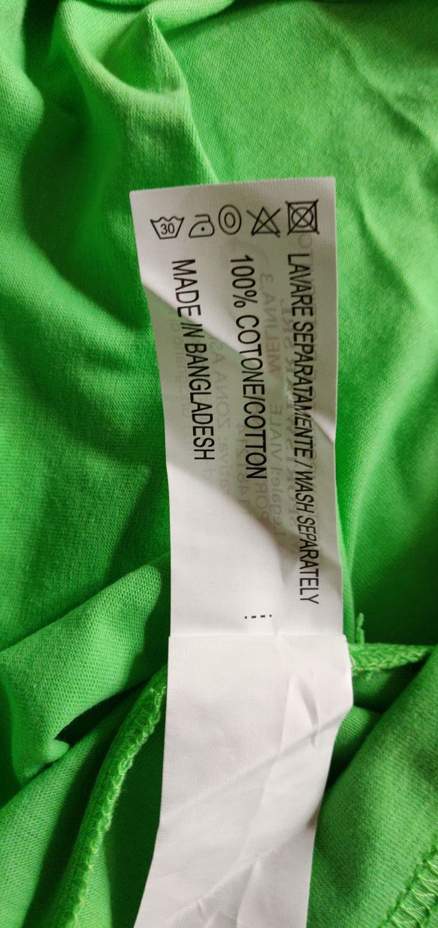 T-shirt Cotton & Silk taglia L VERDE – Nuova