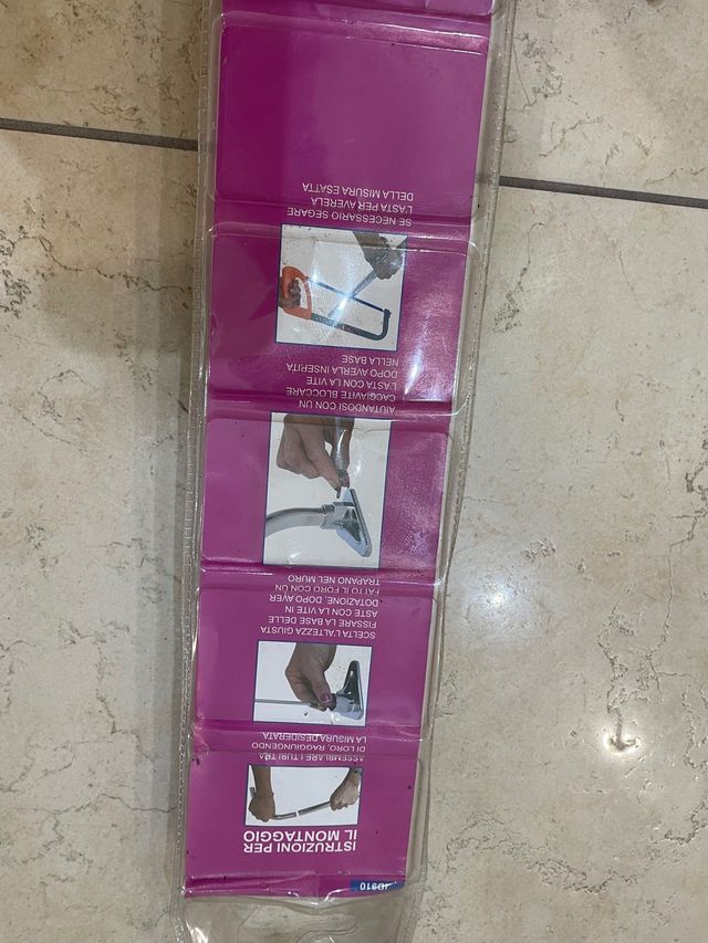 asta tenda doccia angolare