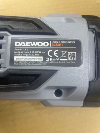 Caladora/Sierra lineal inalambrica daewoo DALRC18-