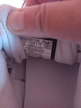 Zapatillas FILA sin estrenar N 33.5