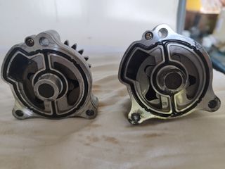 bomba aceite y bomba gasolina.