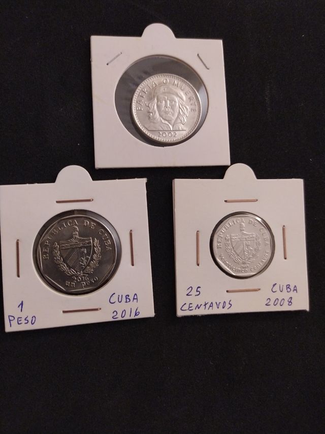 3 Monedas de Cuba