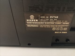 Radio cassette con televisión.