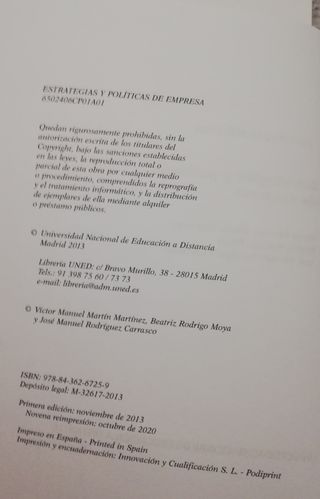 Estrategias y políticas de empresa UNED