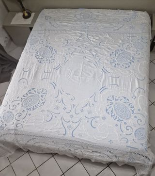 Coperta o tenda in lino antico fatta a mano