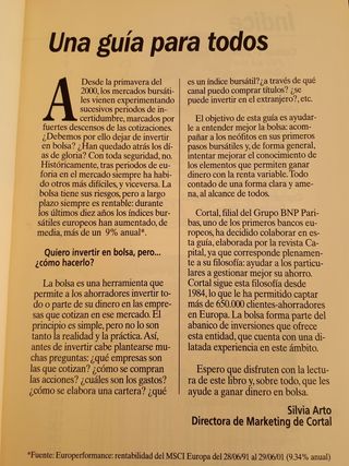 La bolsa para debutantes. 5 euros