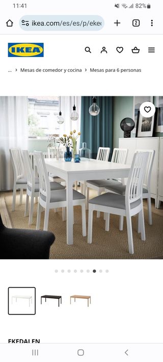 Oferta! Mesa extensible blanca de ikea con cristal