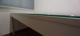 Oferta! Mesa extensible blanca de ikea con cristal