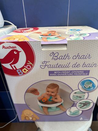 Bañera, asiento de baño y adaptador baño para bebé