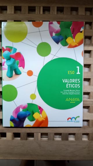 Libro Valores Éticos de Anaya, 1° ESO, sin usar