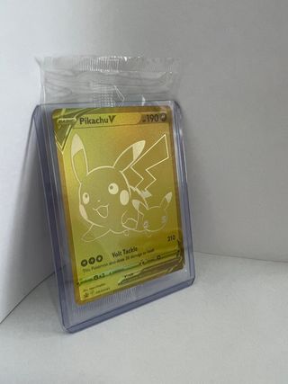 Carta Pikachu dorada ORIGINAL 25 aniversario