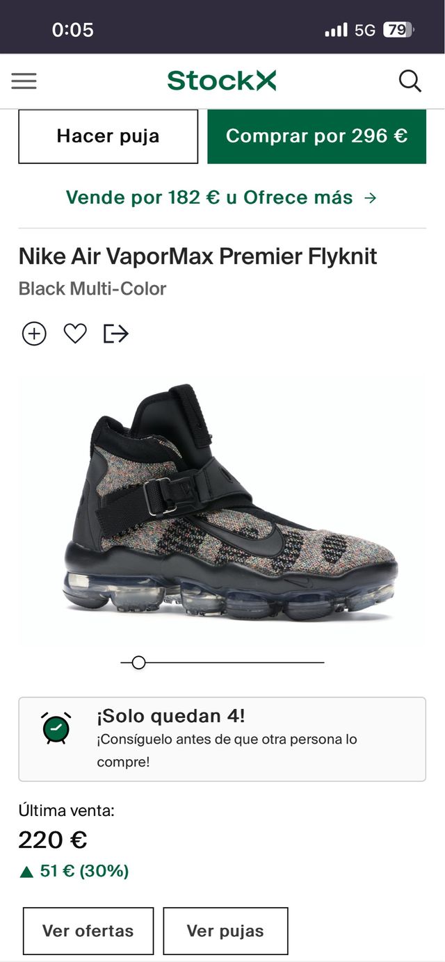 Nike Vapormax Premier Flyknit talla 44