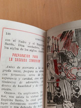 Libro de comunión antiguo.