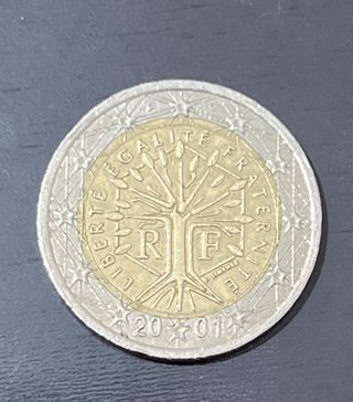 moneda 2€ , arbol de la vida 2001 ,Francia