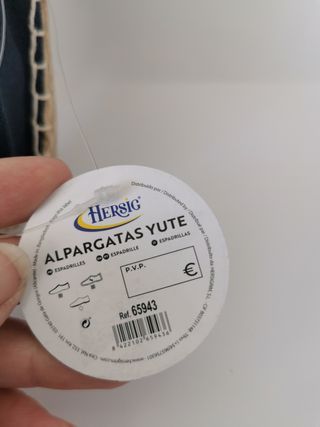 Alpargatas de yute de chica N°37-38.