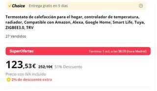 3 x Termostatos Inteligentes + Zigbee Gateway