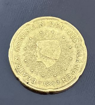 moneda 20 cent , Paises bajos 1999