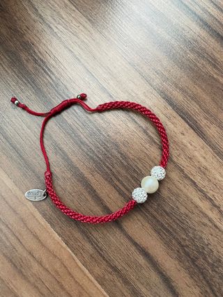 Pulsera Lotus roja perla
