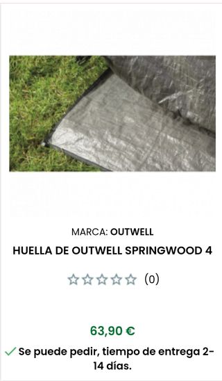 Huella tienda campaña