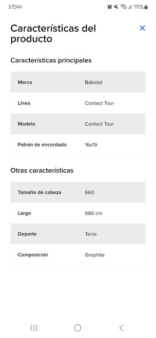 RAQUETA tenis Babolat