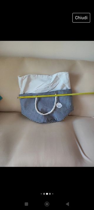 Borsa spiaggia a quadretti