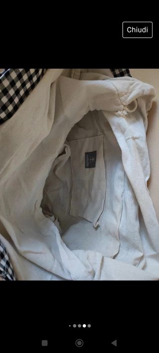 Borsa spiaggia a quadretti